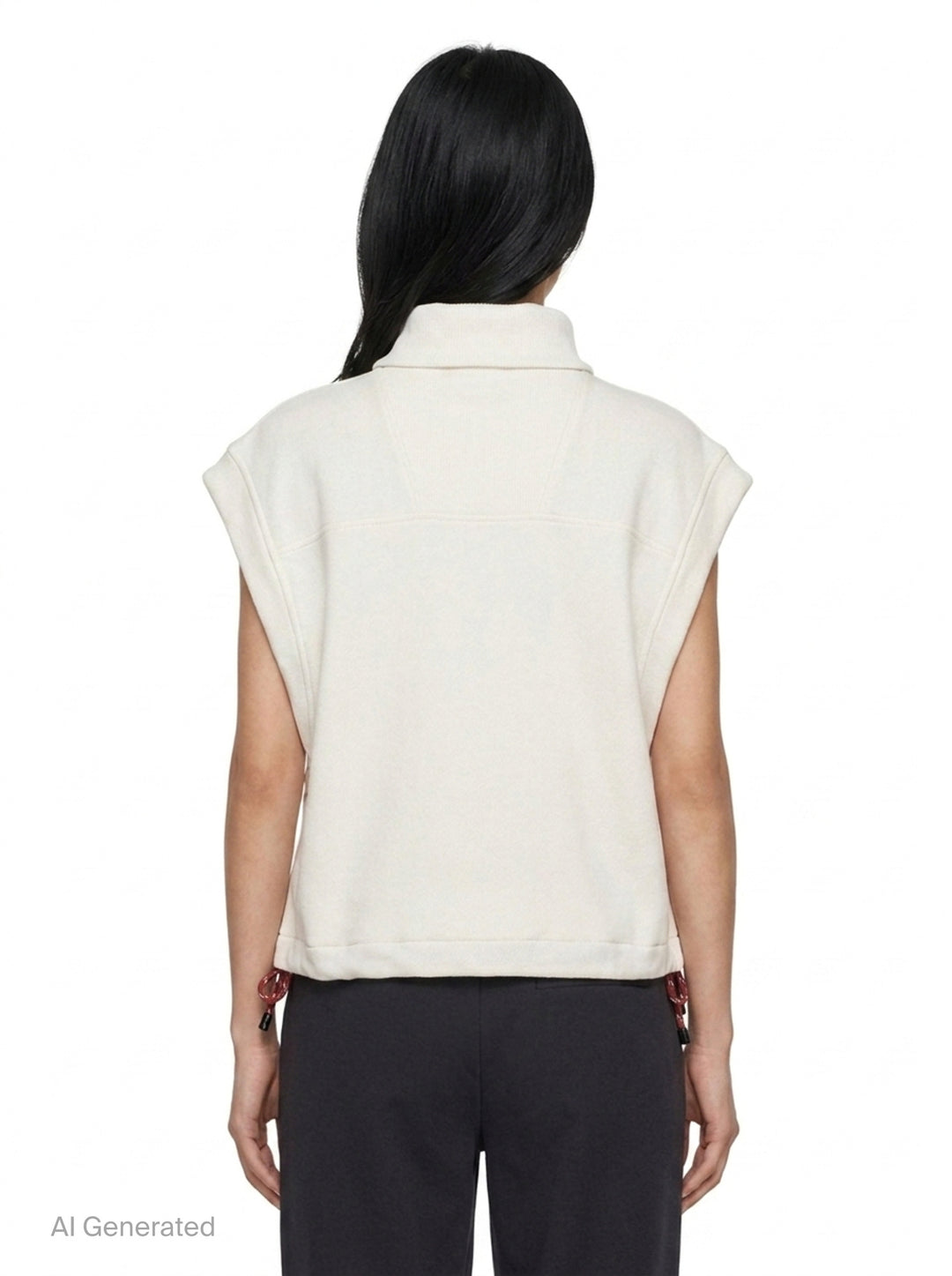 Vintage Terry Half Zip Vest | rag & bone | Club21 - back