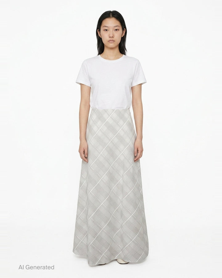 Wren Plaid Maxi Skirt | rag & bone | Club21 - front