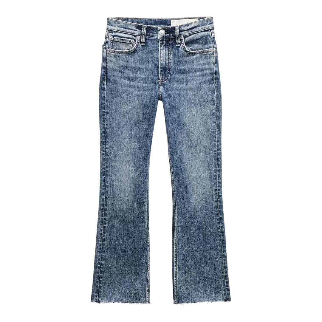 Club21 - rag & bone - Flexi Peyton Mid-Rise Ankle Bootcut Jeans - JEANS - Blue