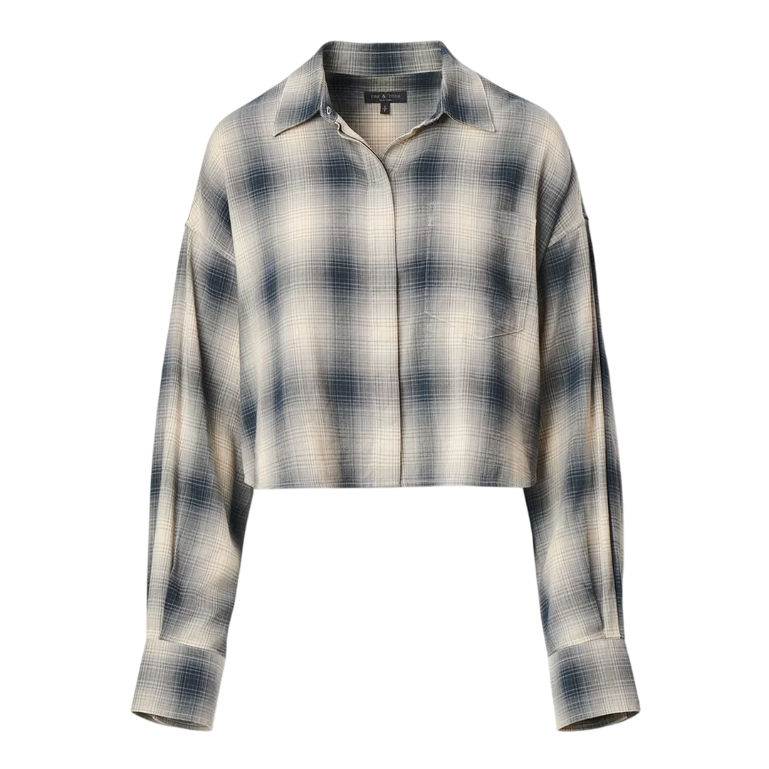 Marin Cropped Plaid Shirt