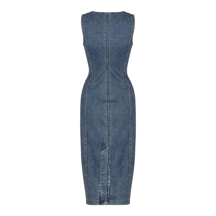 Club21 - rag & bone - Miramar Ponte Olivia Midi Dress - DRESSES - Dark Blue