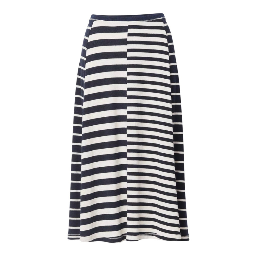 The Knit Mixed Stripe Skirt
