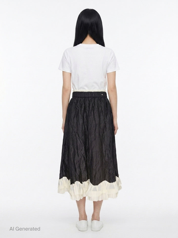 A-Line Skirt With Stretch Waist | Renli Su | Club21 - back