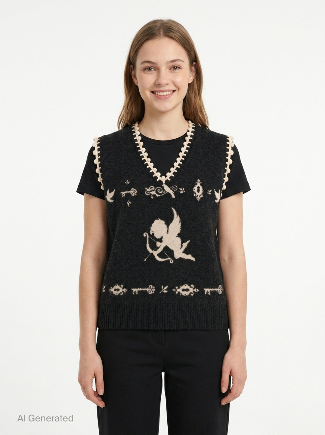 Angel Print Knit Vest | Renli Su | Club21 - front