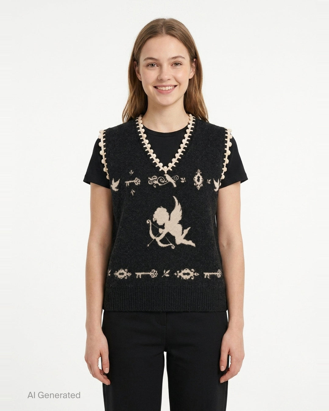 Angel Print Knit Vest | Renli Su | Club21 - front