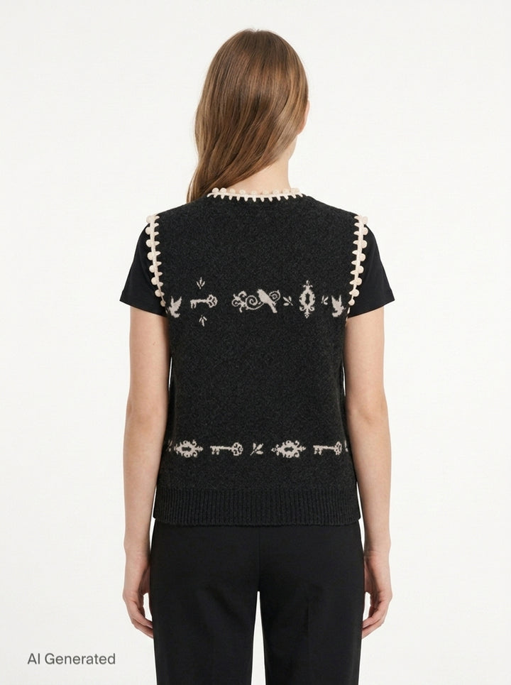 Angel Print Knit Vest | Renli Su | Club21 - back