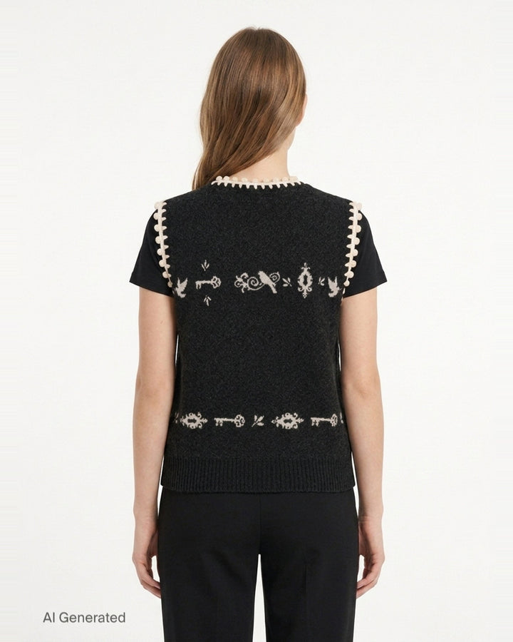 Angel Print Knit Vest | Renli Su | Club21 - back