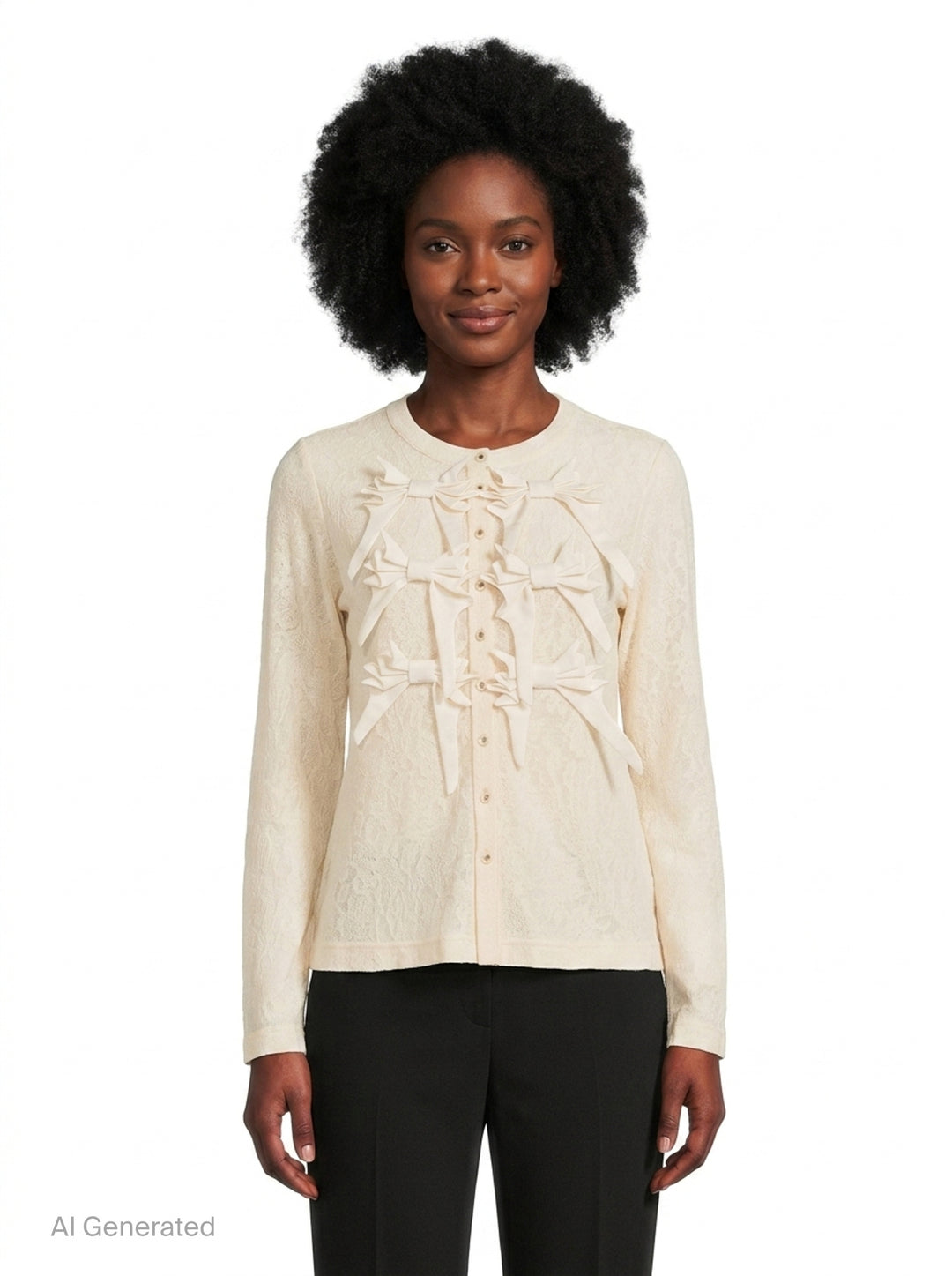 Long Sleeve Bow Cardigan | Renli Su | Club21 - front
