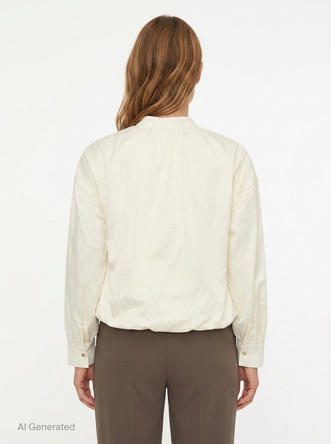 Long Sleeve Ruffle Front Blouse | Renli Su | Club21 - back