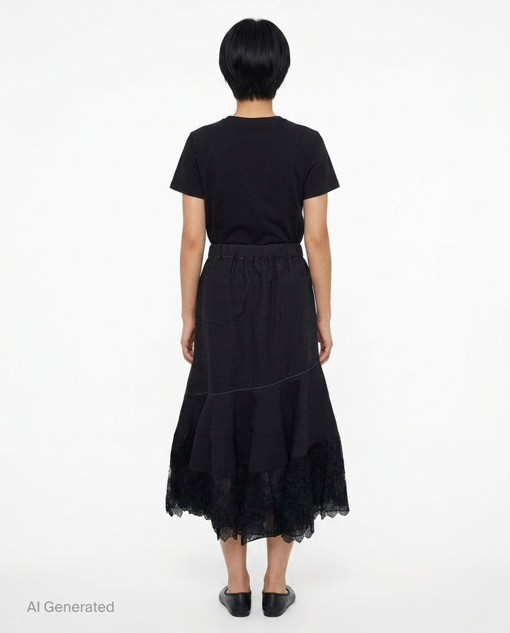 Mermaid Cut Midi Skirt | Renli Su | Club21 - back
