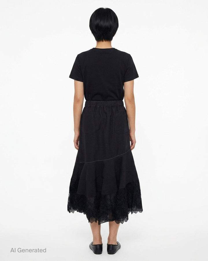 Mermaid Cut Midi Skirt | Renli Su | Club21 - back