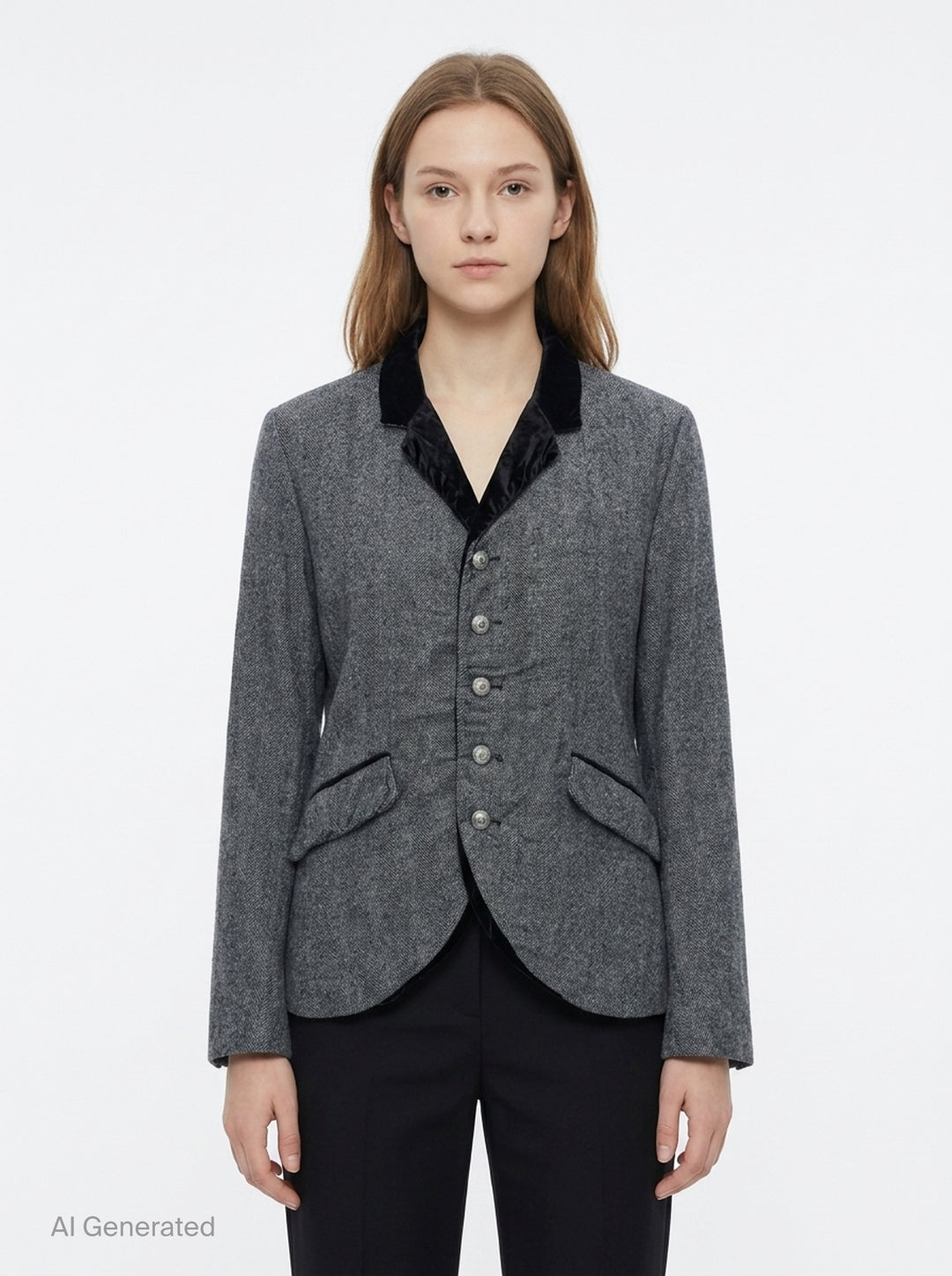 Relaxed Fit Herringbone Jacket | Renli Su | Club21 - front