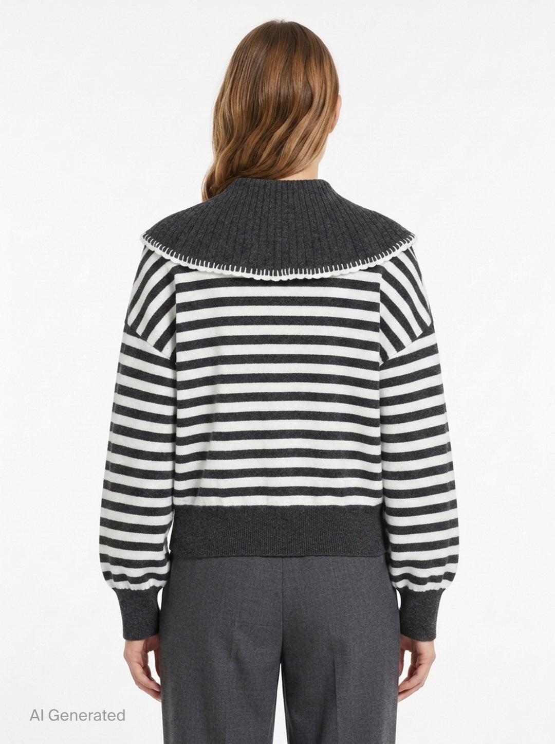 Striped Long Sleeve Cardigan | Renli Su | Club21 - back