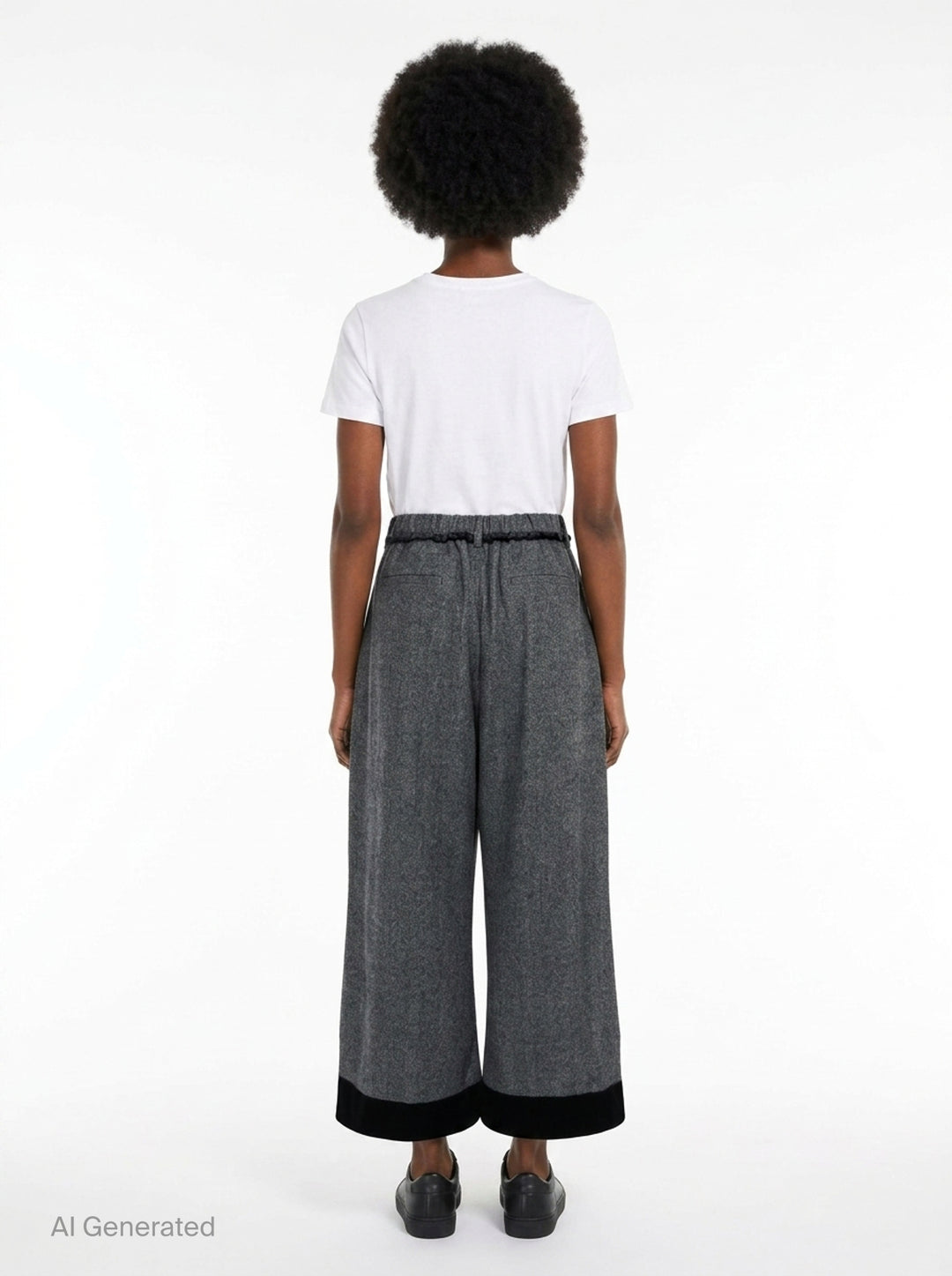 Wide-Leg Herringbone Trousers | Renli Su | Club21 - back