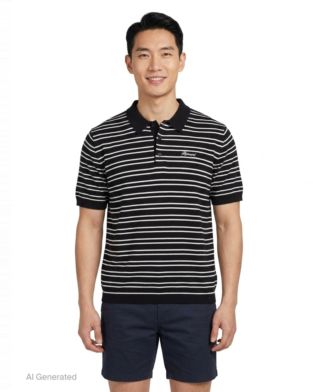California Striped Polo | Represent | Club21 - front