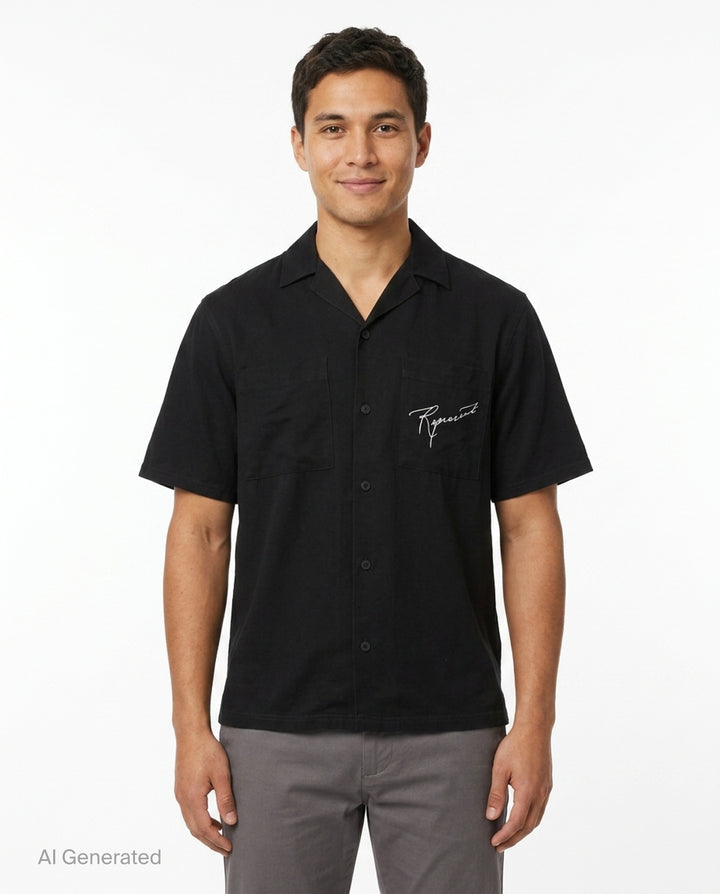 Love and Kisses Short Sleeve Resort Shirt | Represent | Club21 - front