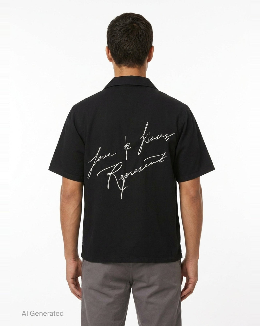 Love and Kisses Short Sleeve Resort Shirt | Represent | Club21 - back