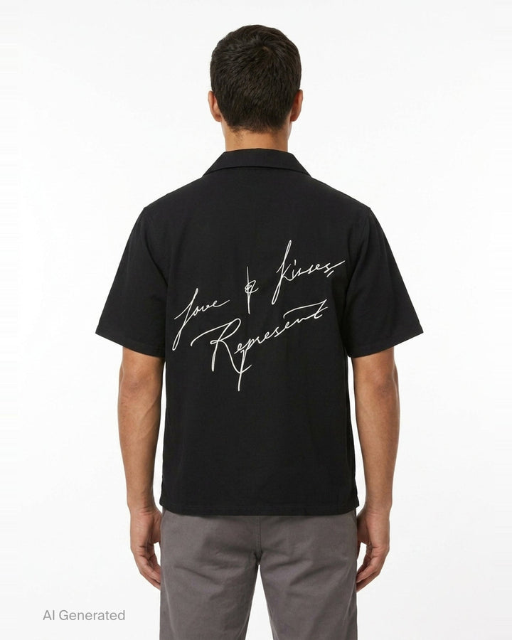 Love and Kisses Short Sleeve Resort Shirt | Represent | Club21 - back