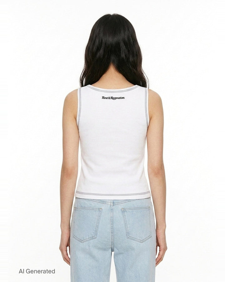 Coloration Stitch Sleeveless Tank | Rest & Recreation | Club21 - back