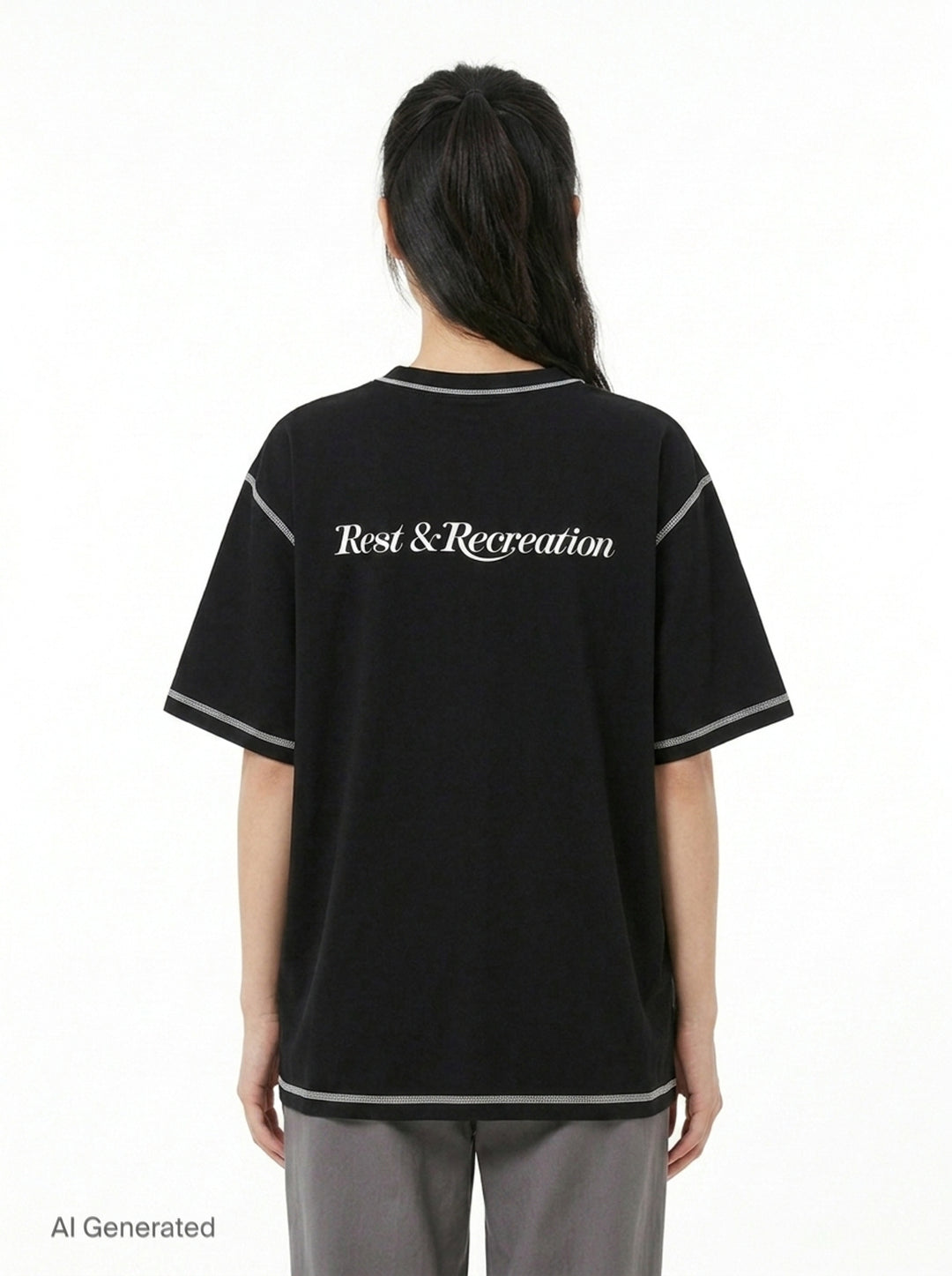 Double Logo T-Shirt | Rest&Recreation | Club21 - back