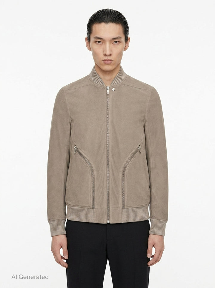 Angled Bauhaus Flight Jacket | Rick Owens | Club21 - front