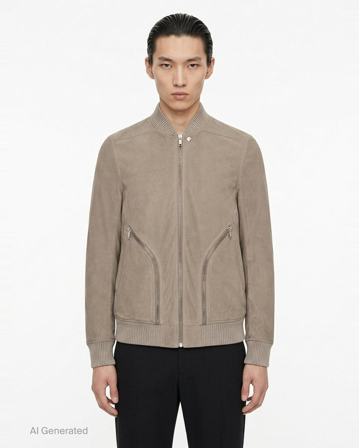 Angled Bauhaus Flight Jacket | Rick Owens | Club21 - front