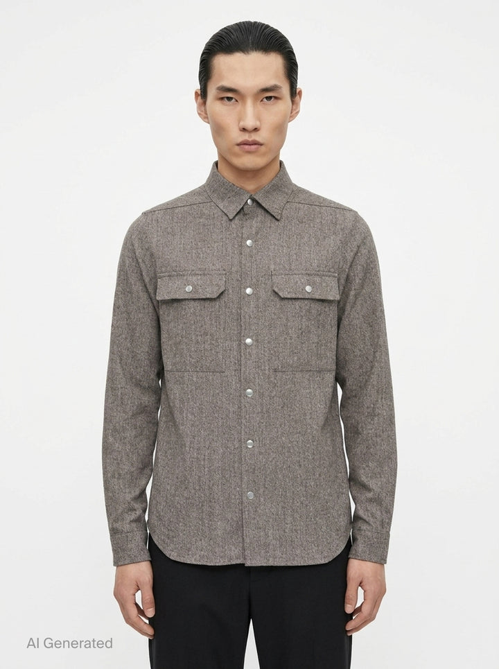 Bishu Wool Long Sleeve Outershirt | Rick Owens | Club21 - front