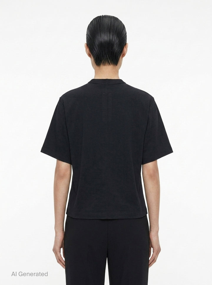 Cropped Brad Classic Cotton Tee | Rick Owens | Club21 - back