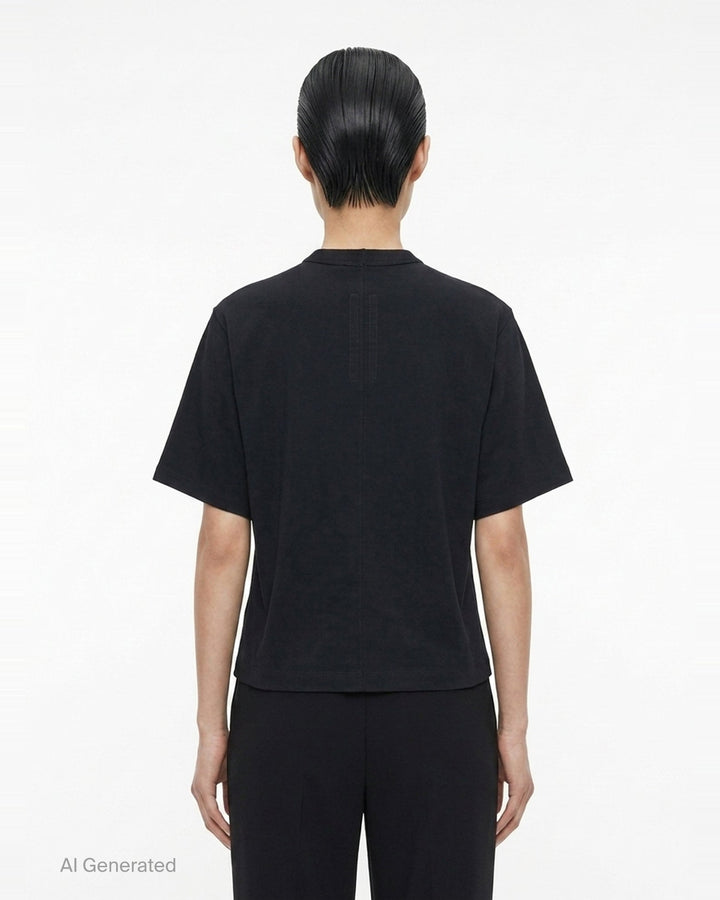 Cropped Brad Classic Cotton Tee | Rick Owens | Club21 - back