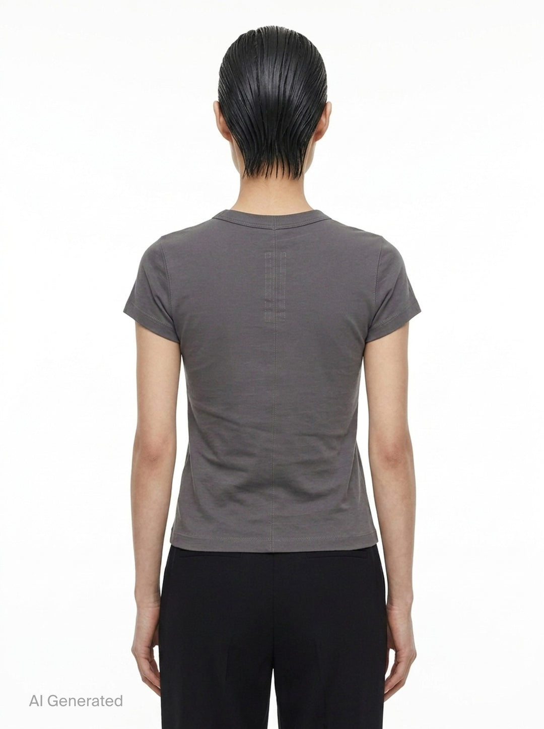 Cropped Level Classic Cotton Tee | Rick Owens | Club21 - back