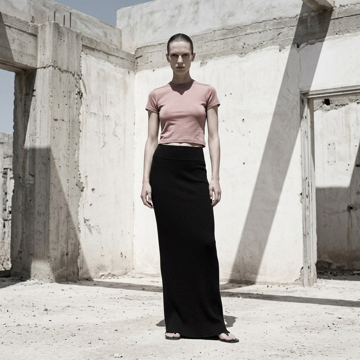 Cropped Wool Silk Jersey Tee | Rick Owens | Club21 - lifestyle
