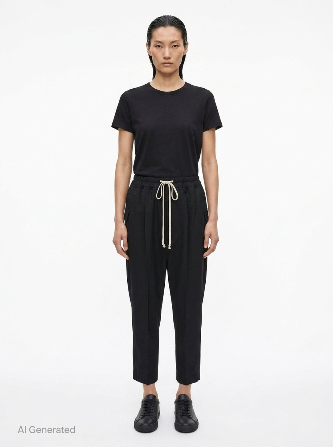 Drawstring Astaires Cropped Pants | Rick Owens | Club21 - front