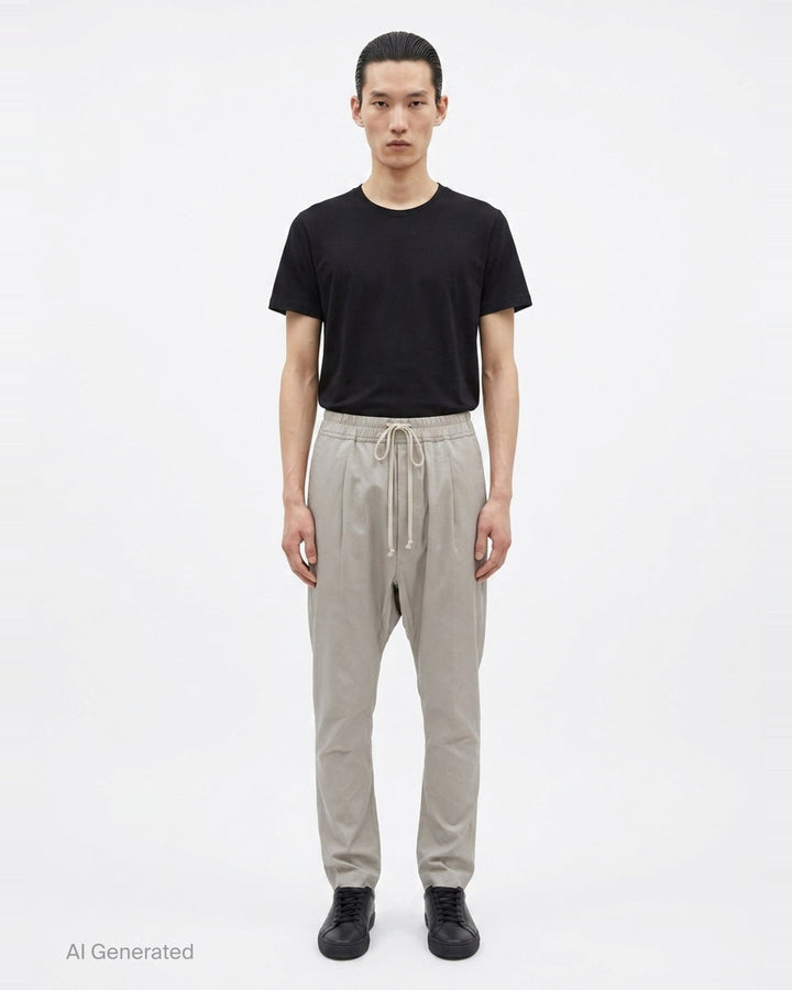 Drawstring Drop-Crotch Long Pants | Rick Owens | Club21 - front