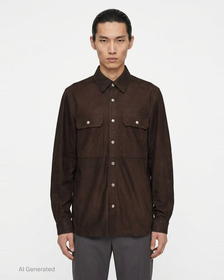 Feather Nappa Leather Outershirt | Rick Owens | Club21 - front