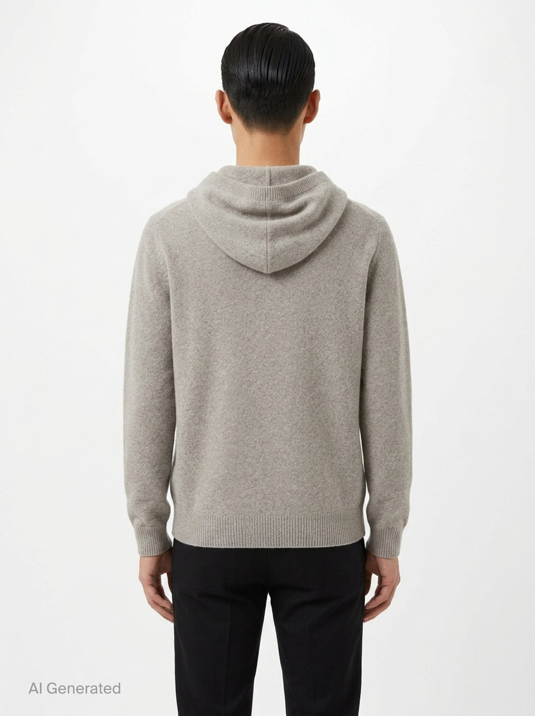 Felt Cashmere Zipped Hoodie | Rick Owens | Club21 - back