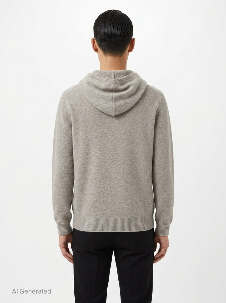 Felt Cashmere Zipped Hoodie | Rick Owens | Club21 - back