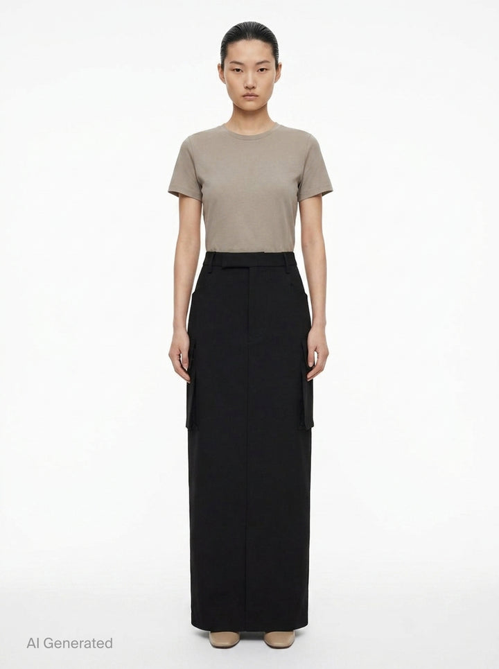 Firbanks Grain de Poudre Midi Skirt | Rick Owens | Club21 - front