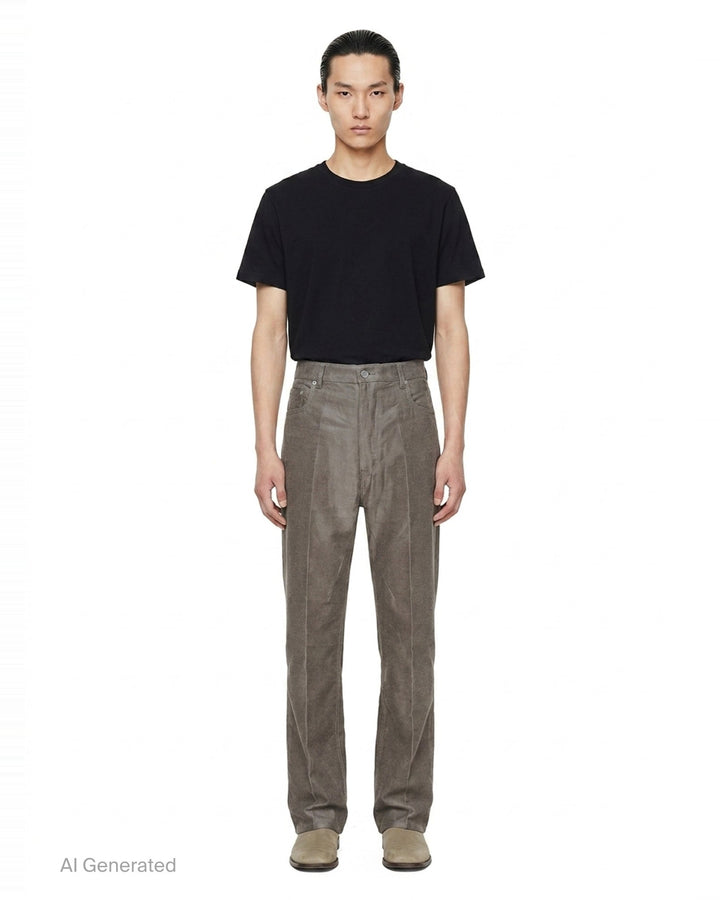 Geth Ramie Moleskin Jeans | Rick Owens | Club21 - front