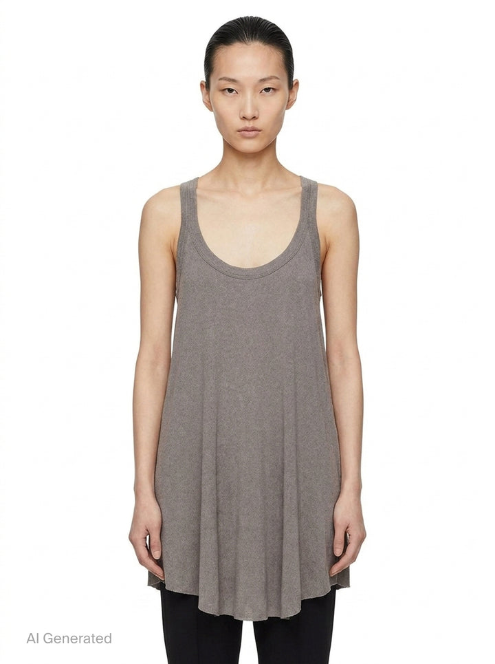 Gigi Rib Wool Silk Tank | Rick Owens | Club21 - front