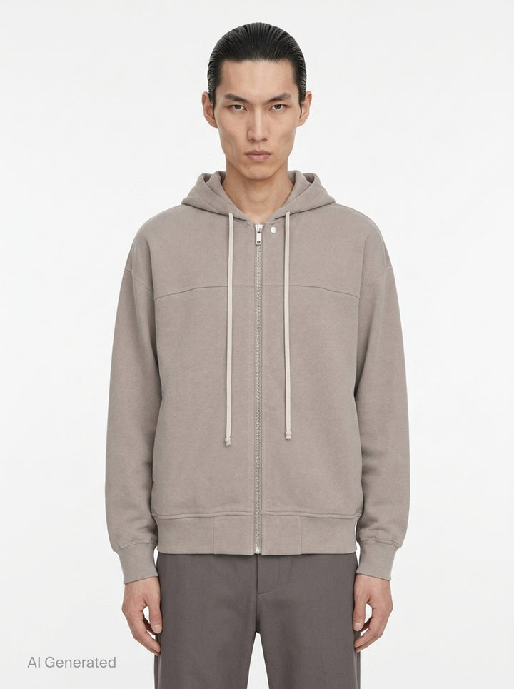 Heavy Jersey Zip Hoodie | Rick Owens | Club21 - front