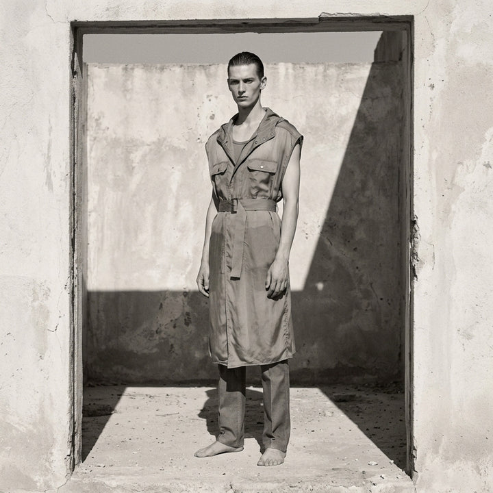 Hooded Belted Sleeveless Coat | Rick Owens | Club21 - lifestyle