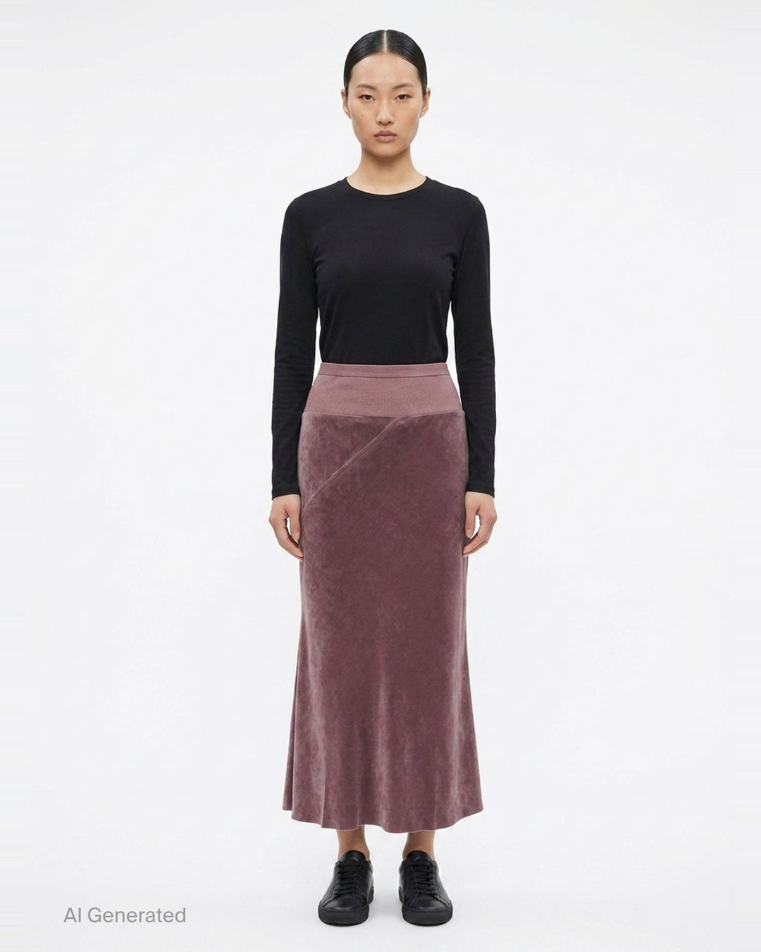 Knee Bias Velvet Skirt | Rick Owens | Club21 - front