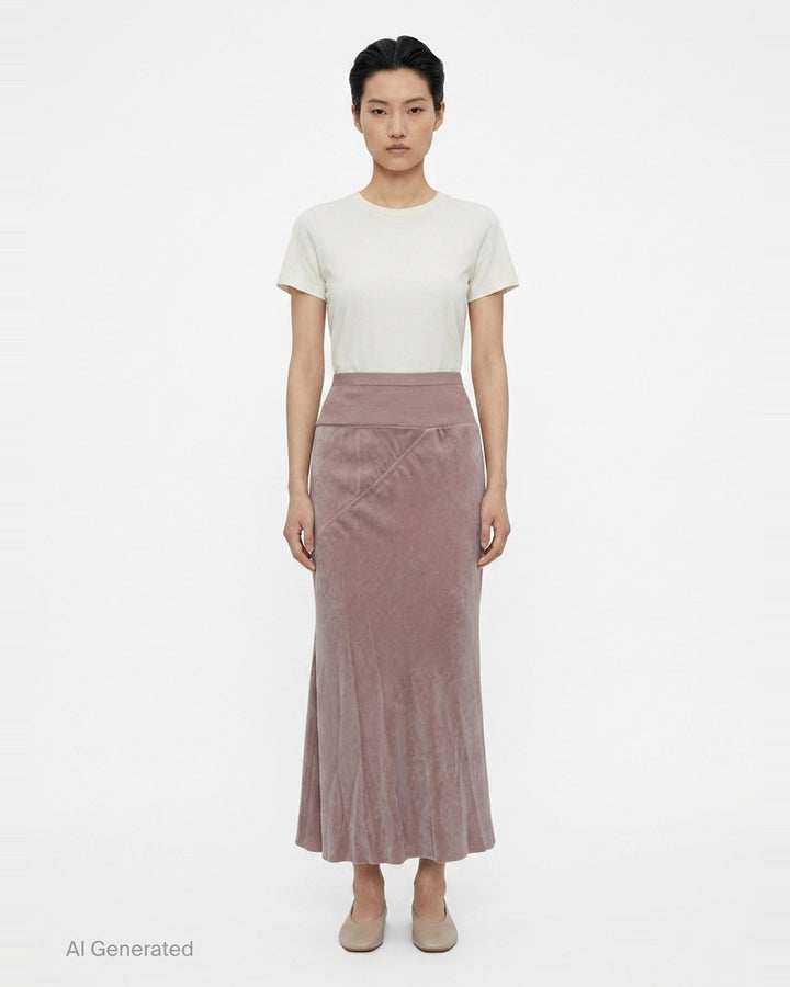 Knee Bias Velvet Skirt | Rick Owens | Club21 - front