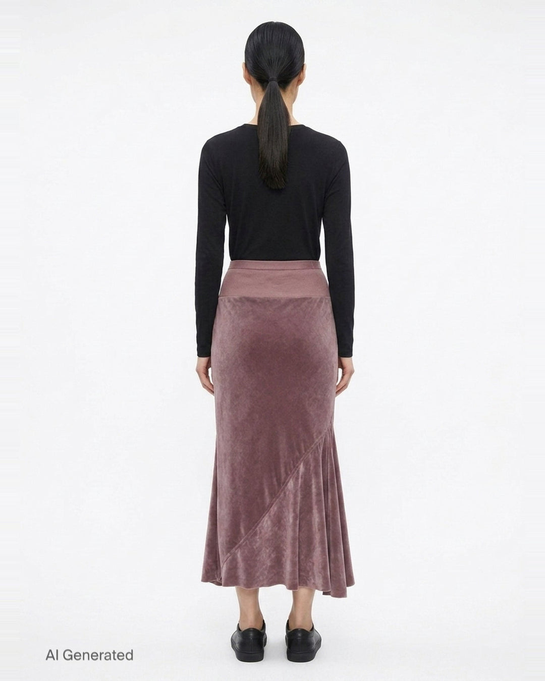 Knee Bias Velvet Skirt | Rick Owens | Club21 - back