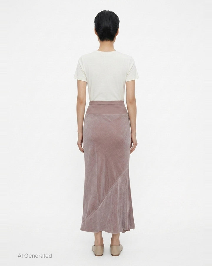 Knee Bias Velvet Skirt | Rick Owens | Club21 - back