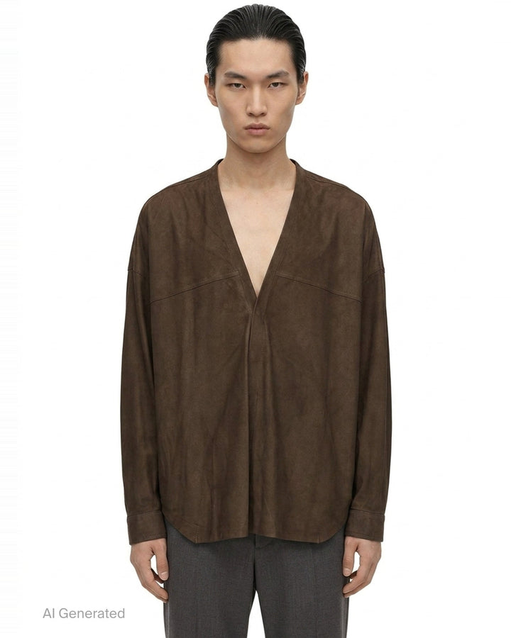 Larry Feather Nappa Shirt | Rick Owens | Club21 - front
