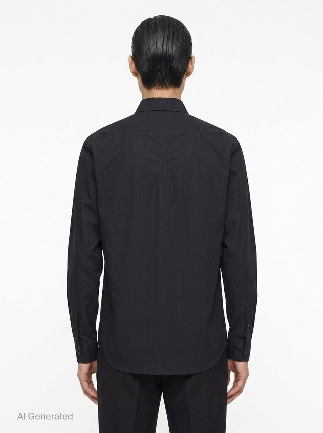 Long Sleeve Cotton Poplin Work Shirt | Rick Owens | Club21 - back