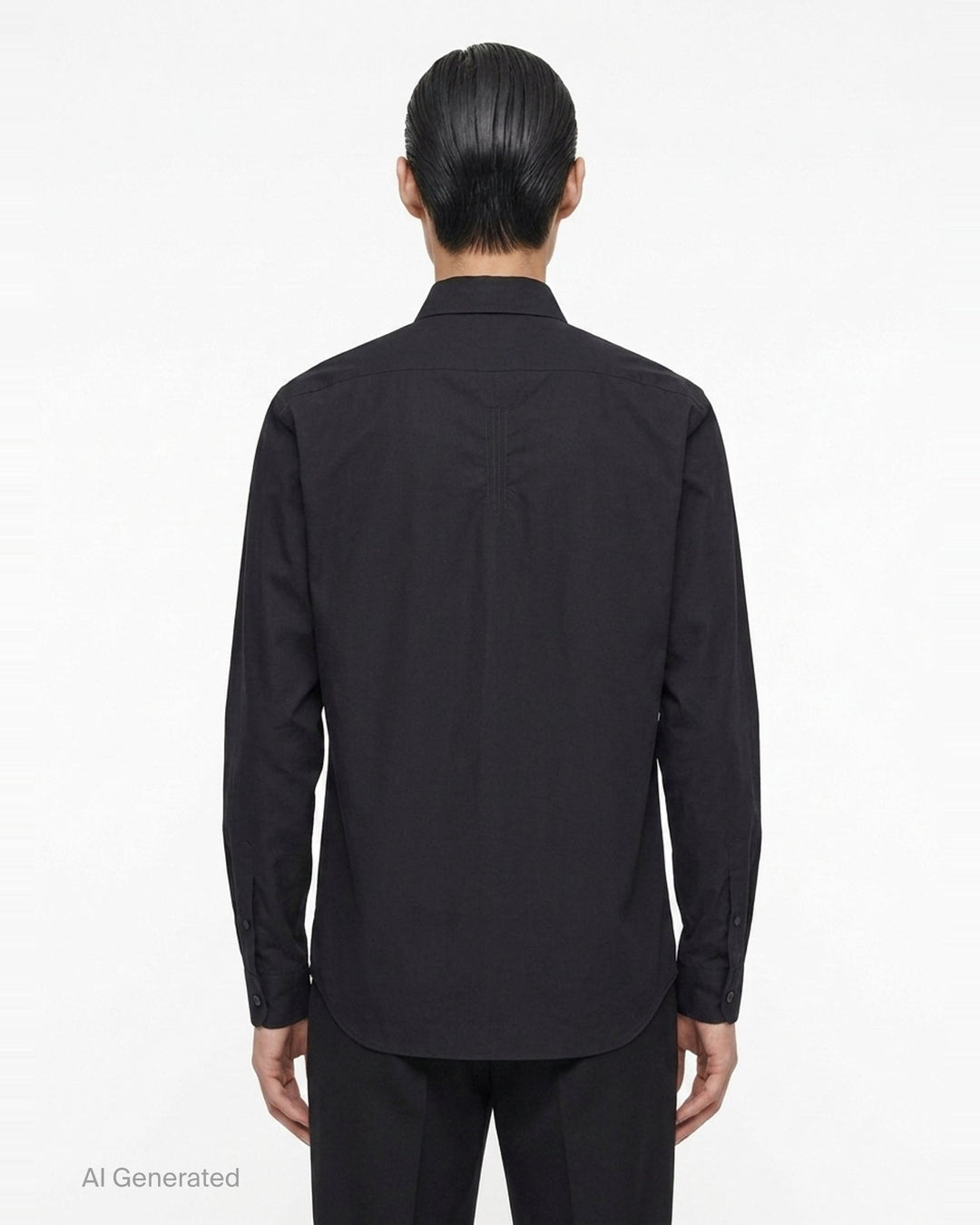 Long Sleeve Cotton Poplin Work Shirt | Rick Owens | Club21 - back
