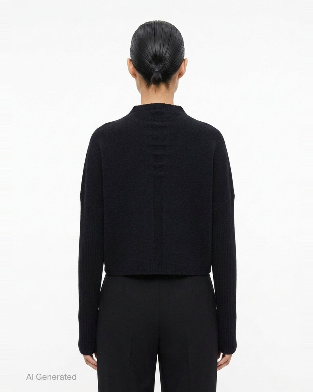 Long Sleeve Crater Felt Cashmere Sweater | Rick Owens | Club21 - back