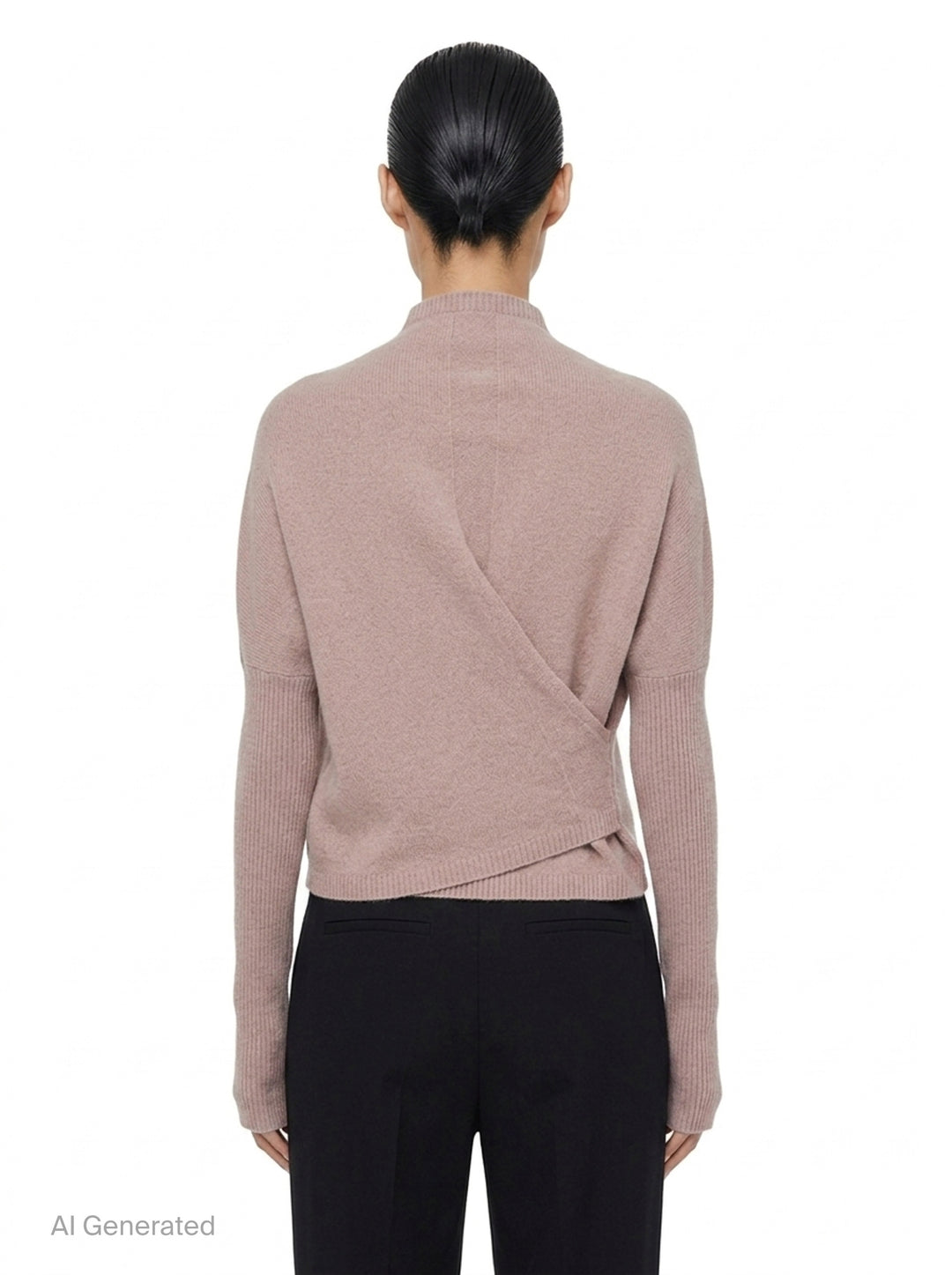 Long Sleeve Crater Felt Cashmere Sweater | Rick Owens | Club21 - back